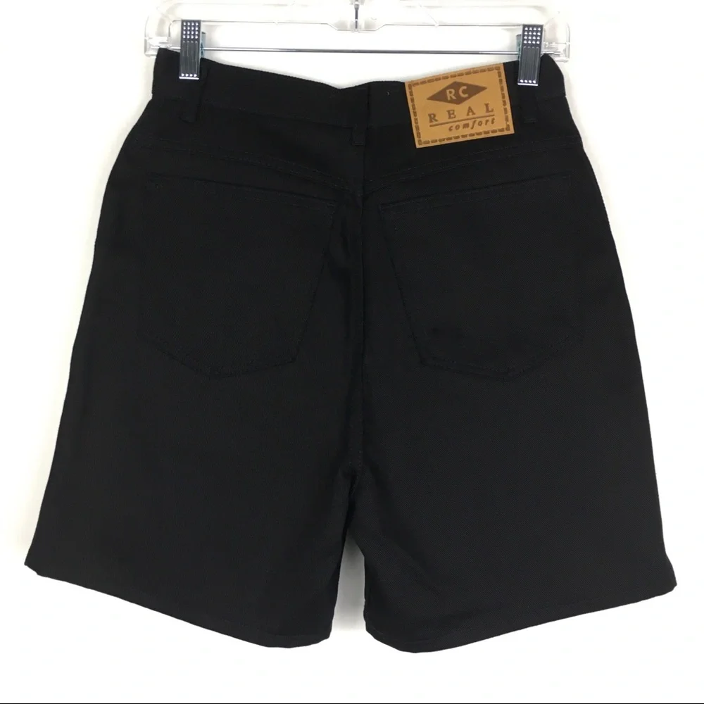 Vintage Black Denim‎ Mom High Waist Rise Shorts 8